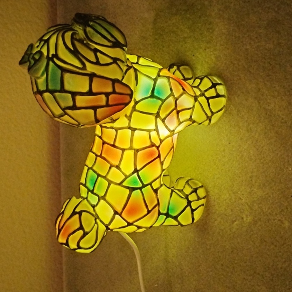 NWT USB Stained Glass Dog Lantern - Picture 7 of 9